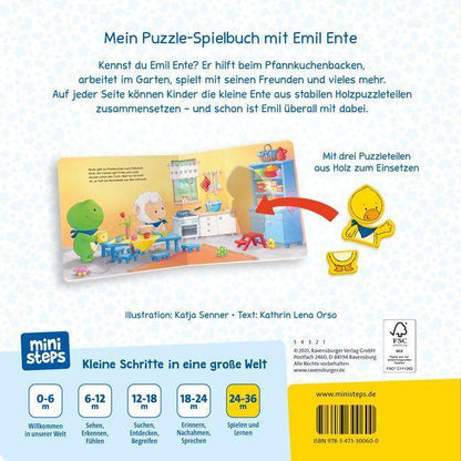 ministeps: Hallo, Emil Ente! Mein erstes Holzpuzzle-Buch