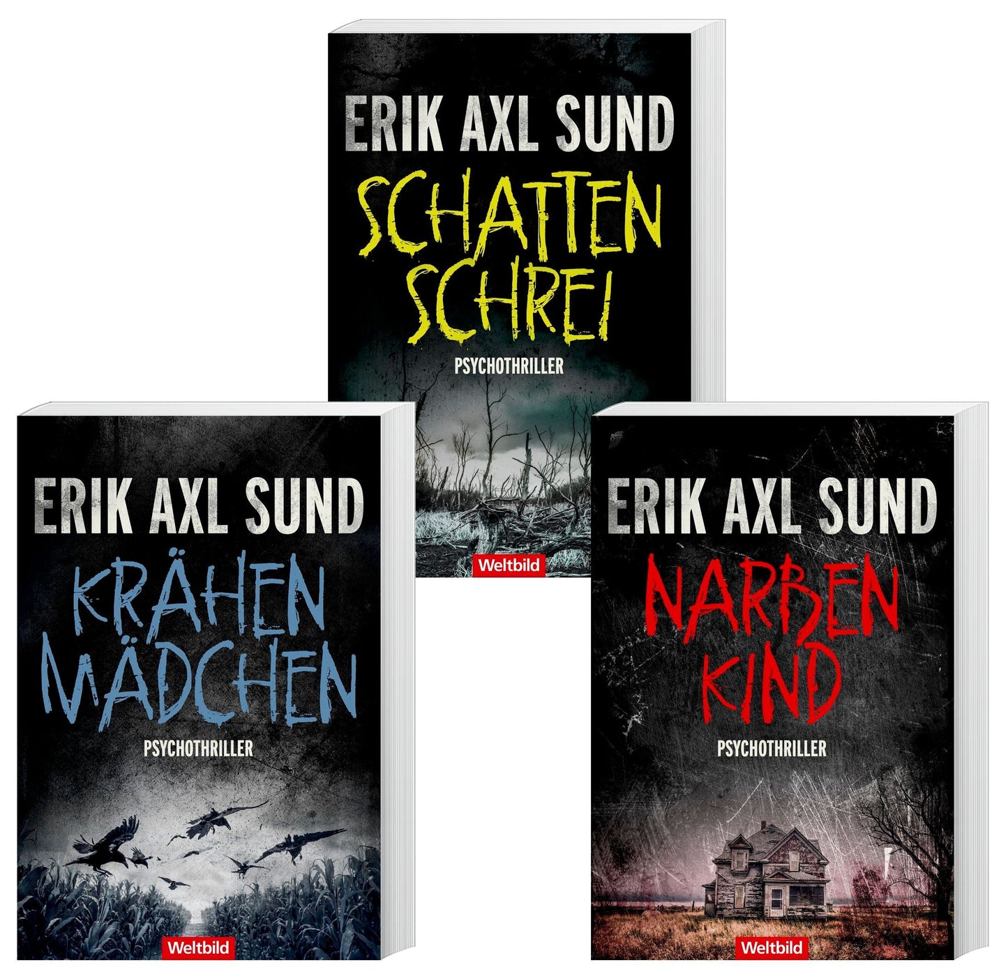 Krähenmädchen/ Narbenkind/ Schattenschrei/ Victoria Bergman Trilogie - 3 Thriller in einem Buchpaket
