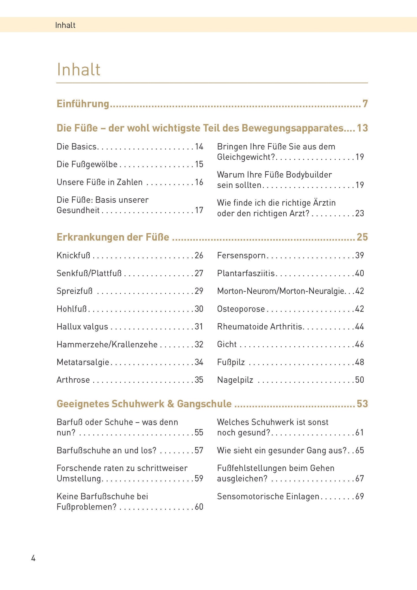 Schmerzfreie und gesunde Füsse