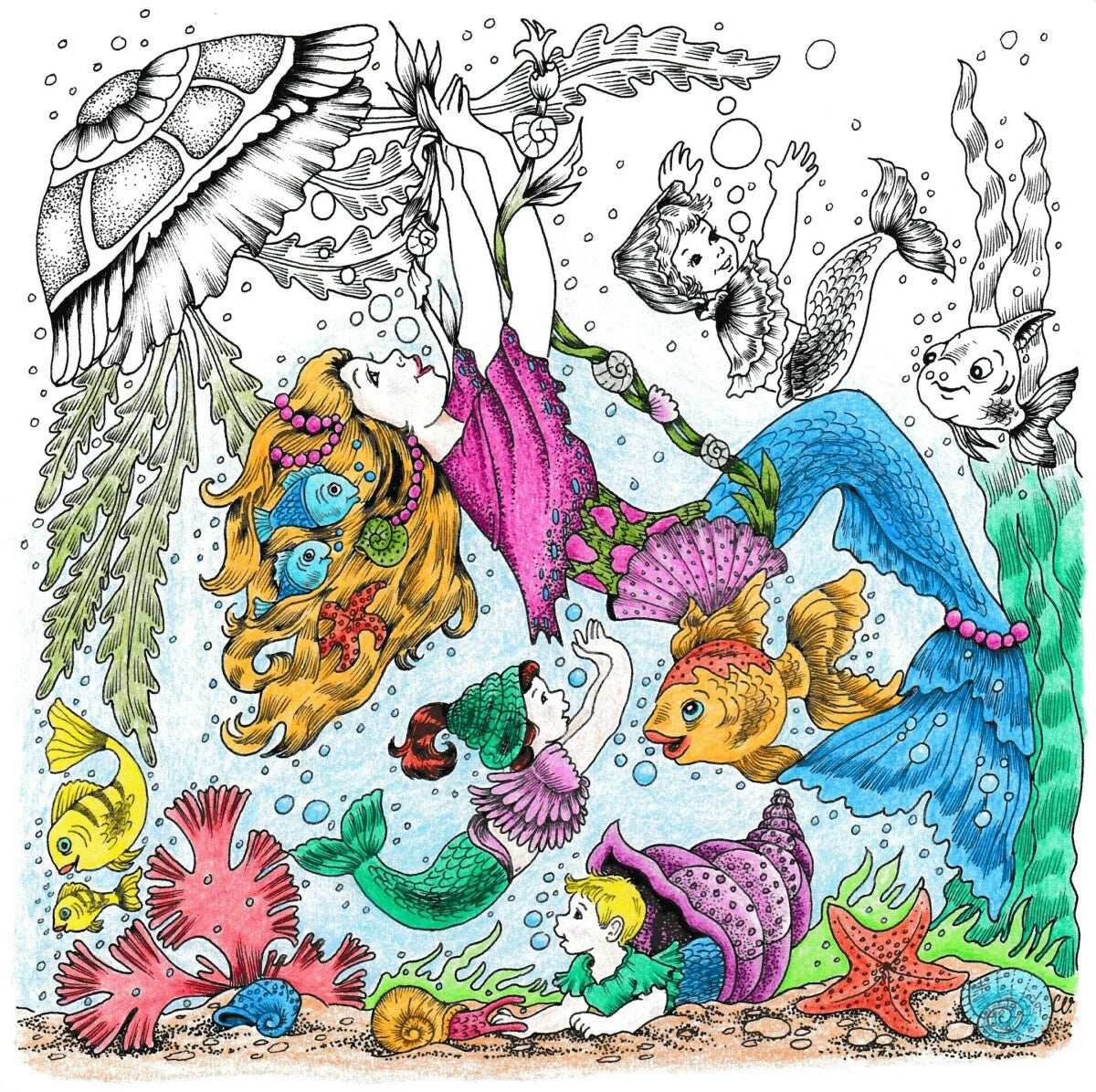 Christl Vogls Ausmalreise - Magische Meerjungfrauen