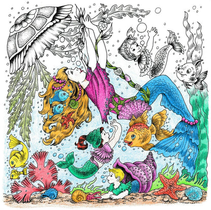 Christl Vogls Ausmalreise - Magische Meerjungfrauen