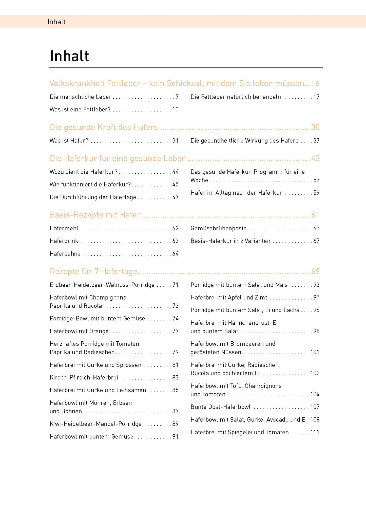 Die Haferkur gegen Fettleber