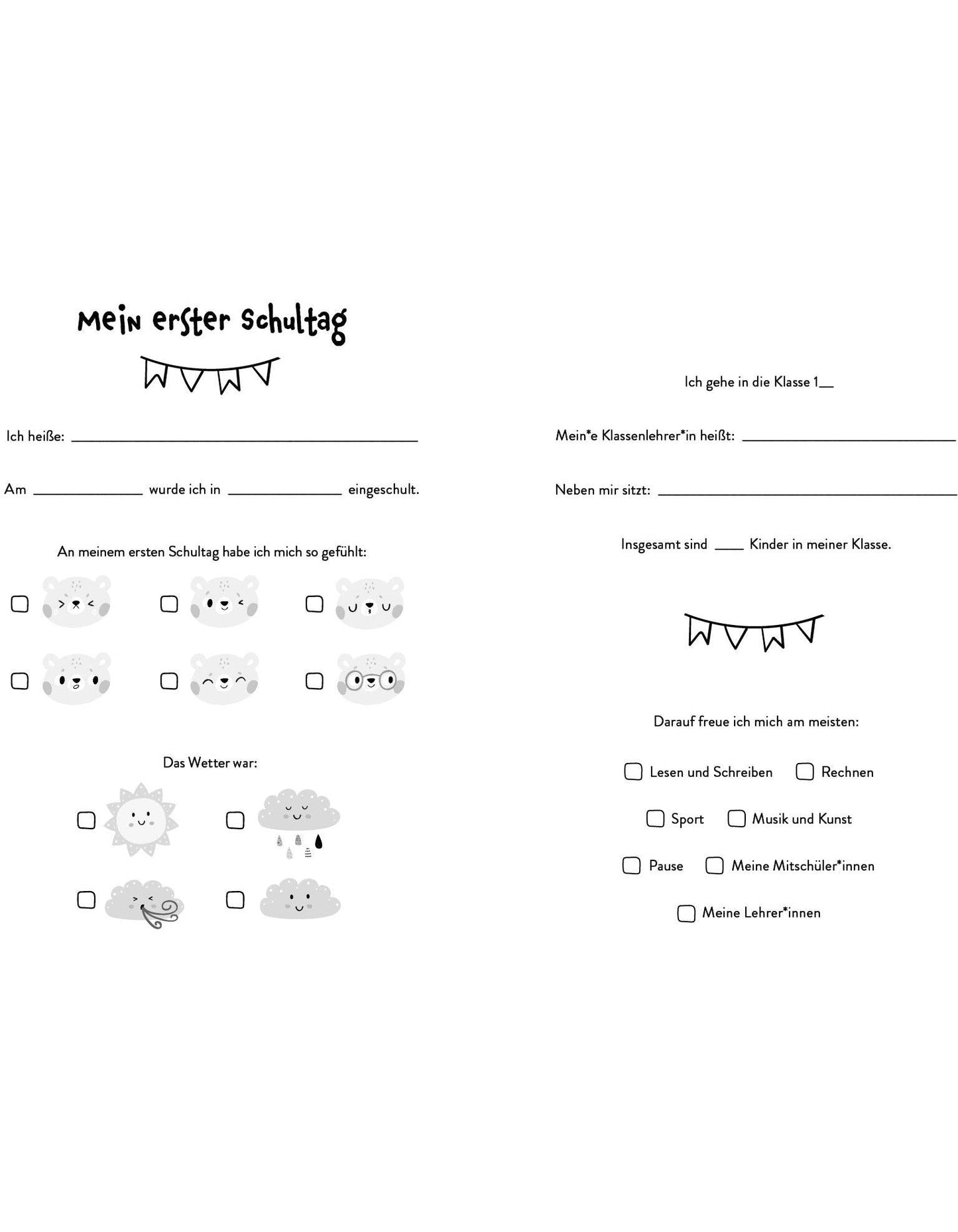 Mein Schulstart Stickerbuch (blau)