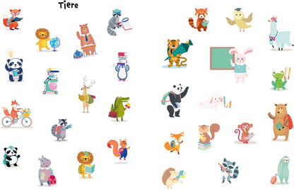 Mein Schulstart Stickerbuch (blau)