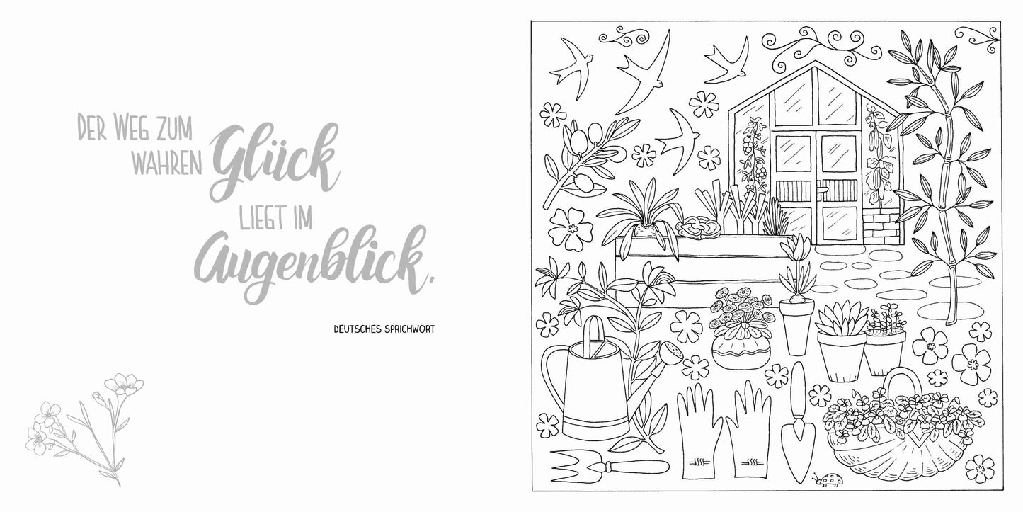 Gartenliebe - Ausmalen und Entspannen