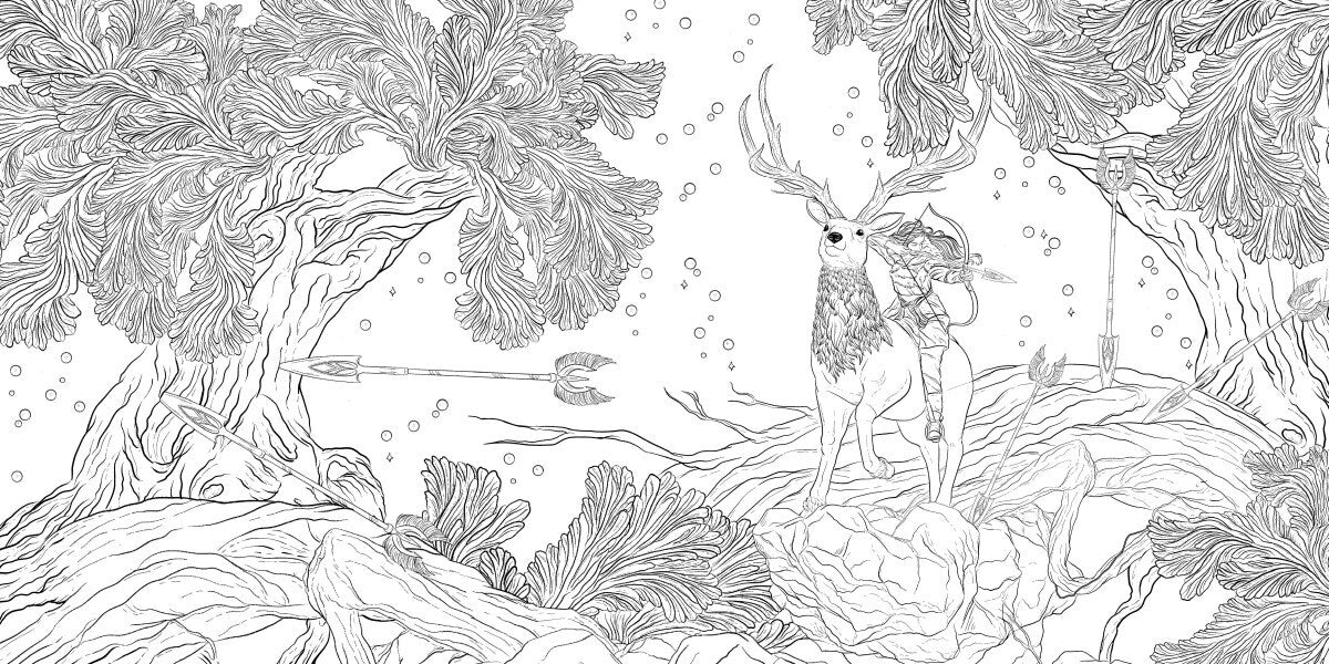 Fantastische Welten  (Ausmalbuch zur kreativen Stressbewältigung)