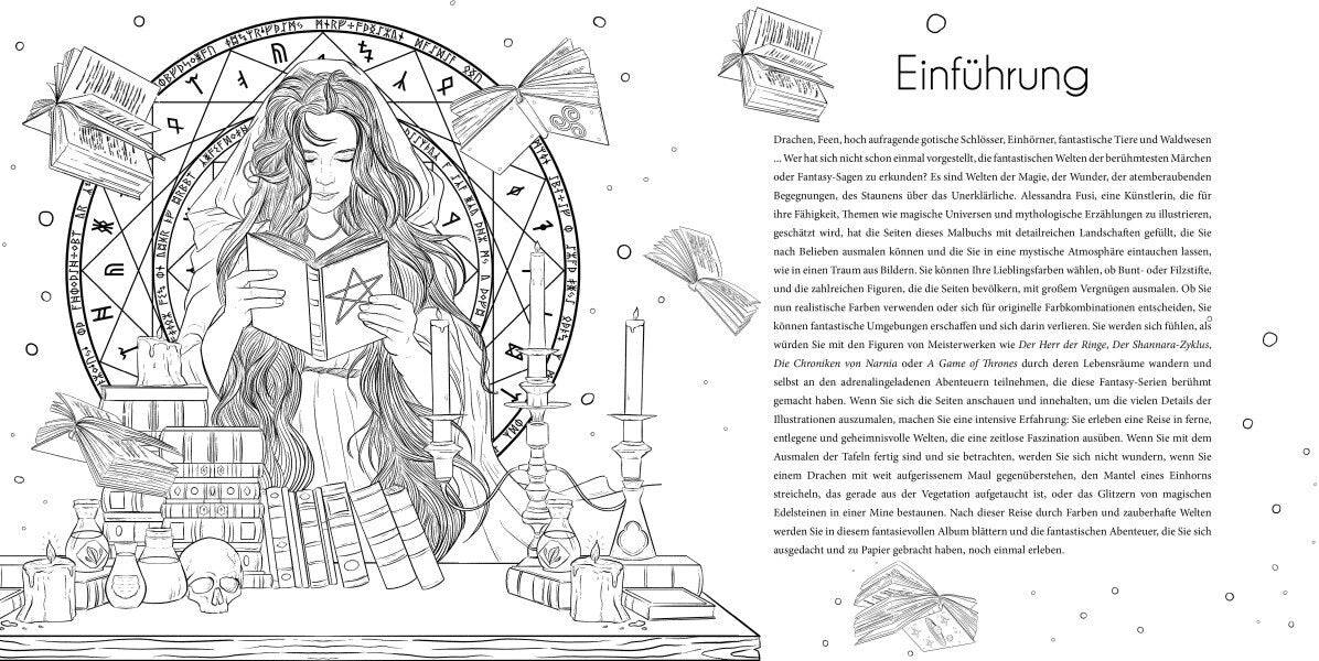 Fantastische Welten  (Ausmalbuch zur kreativen Stressbewältigung)