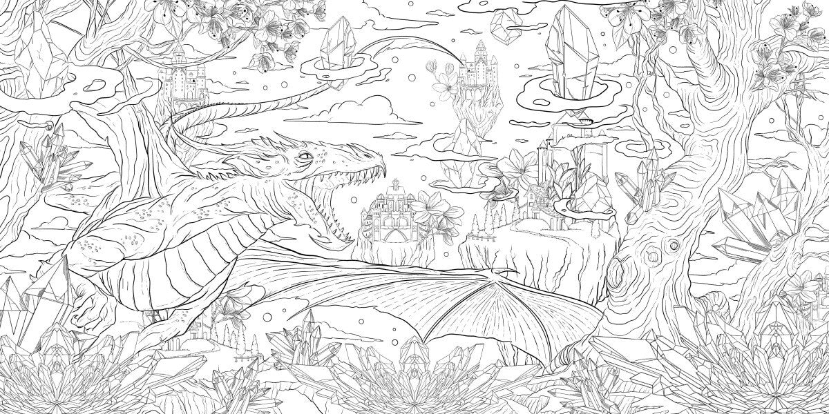 Fantastische Welten  (Ausmalbuch zur kreativen Stressbewältigung)