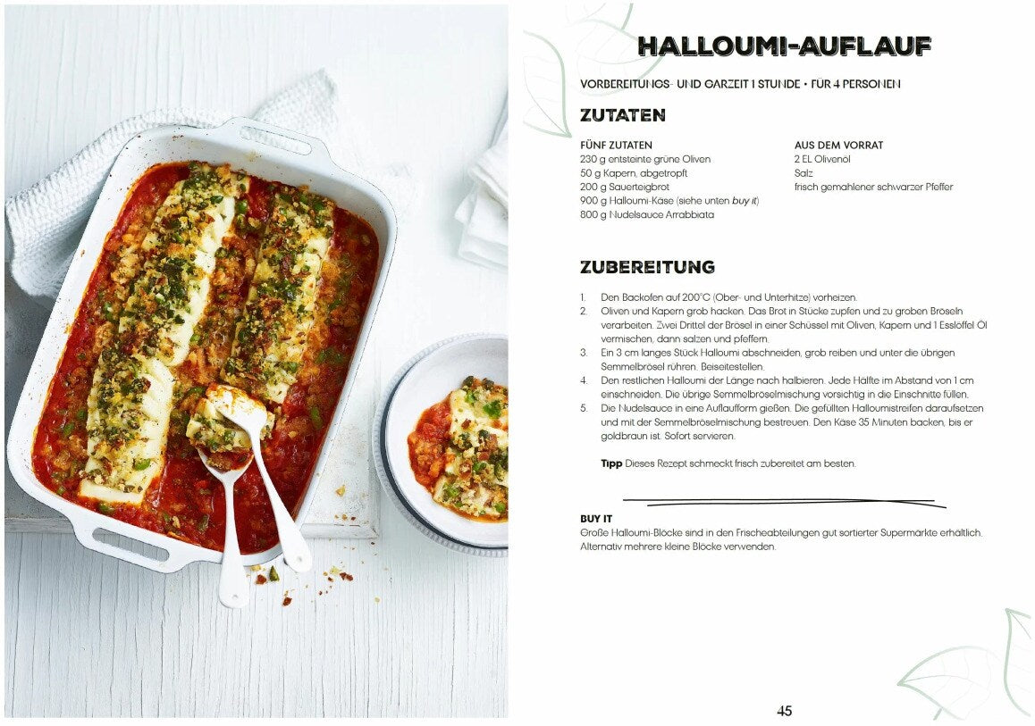 Lecker vegetarisch mit nur 5 Zutaten - schnelle, preiswerte und gesunde Rezepte