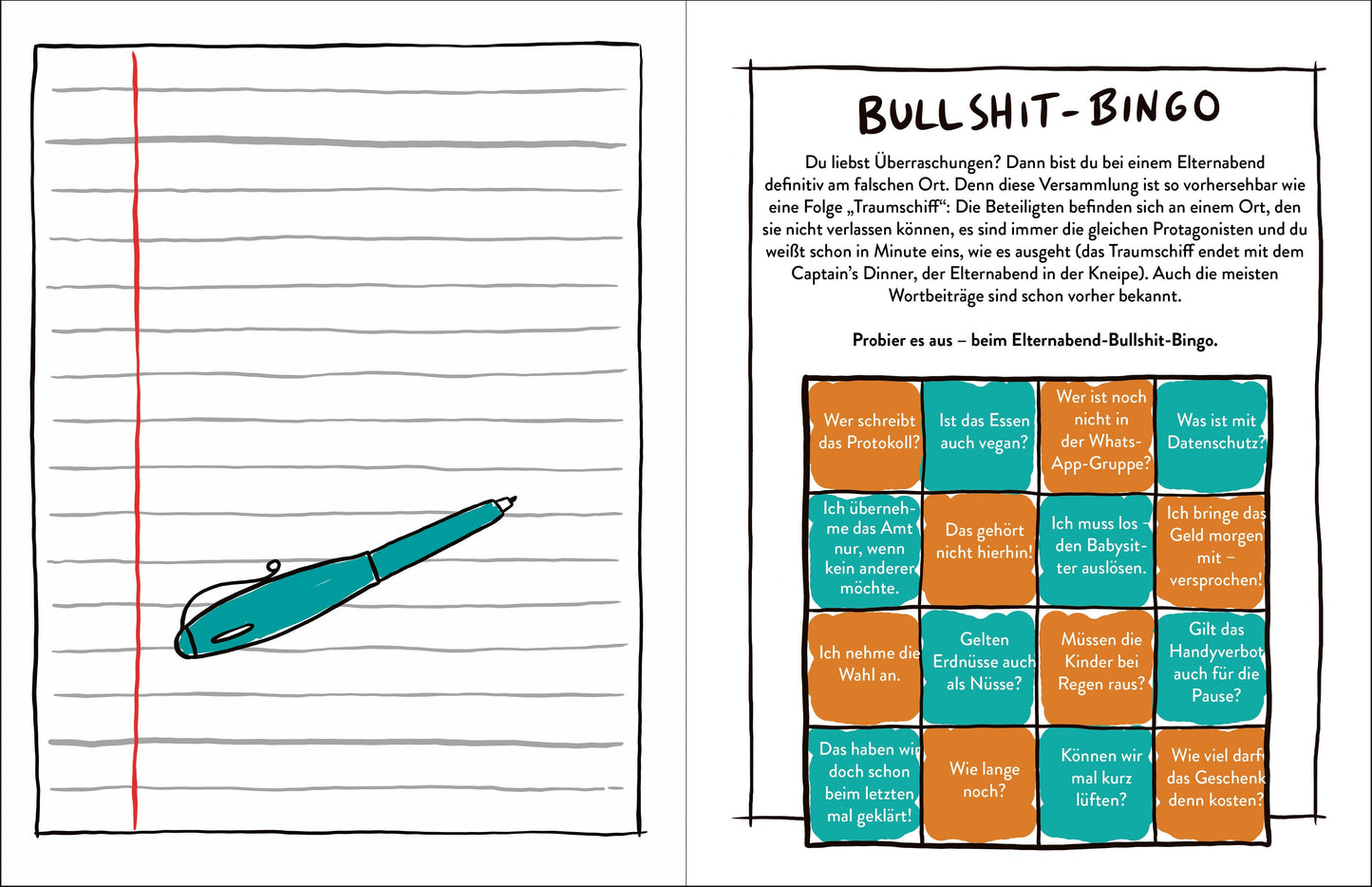 Das Kritzelbuch für den Elternabend
