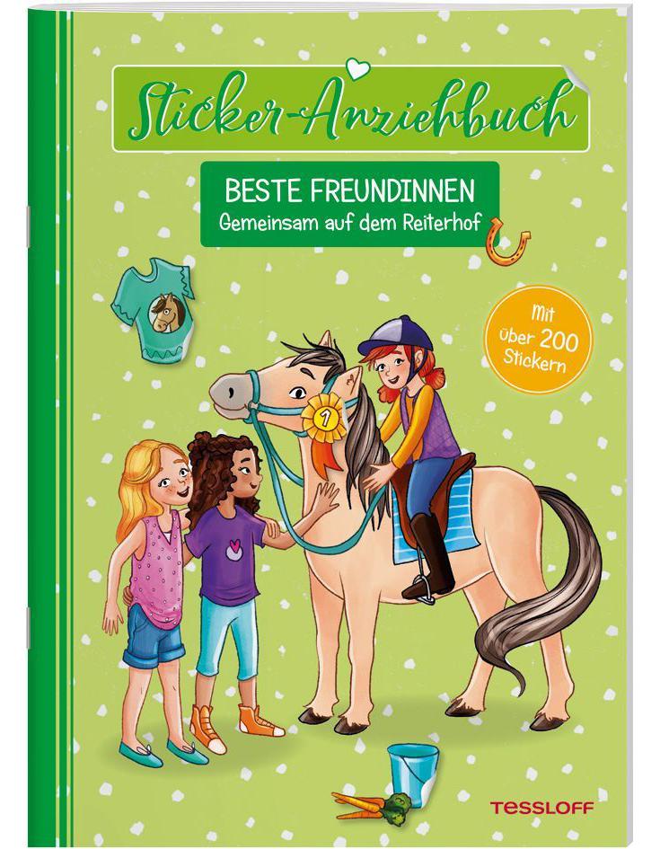 Sticker-Anziehbuch - Beste Freundinnen: Gemeinsam auf dem Reiterhof