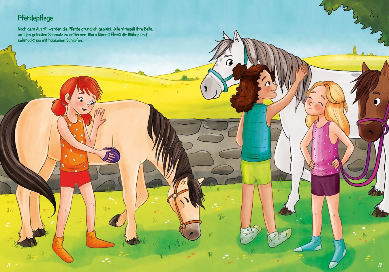 Sticker-Anziehbuch - Beste Freundinnen: Gemeinsam auf dem Reiterhof