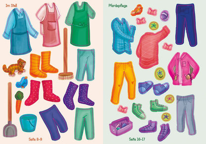 Sticker-Anziehbuch - Beste Freundinnen: Gemeinsam auf dem Reiterhof