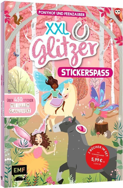 XXL Glitzer-Sticker-Spass - Ponyhof und Feenzauber