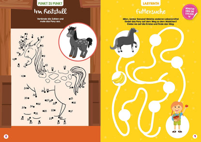 XXL Glitzer-Sticker-Spass - Ponyhof und Feenzauber
