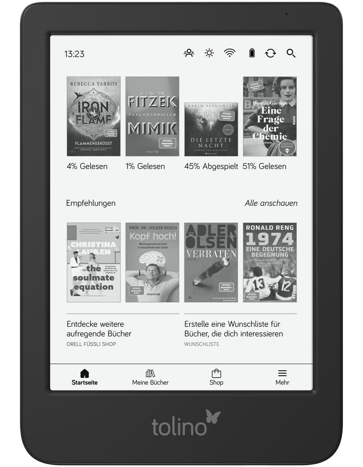 tolino Shine (6", 16 GB, Schwarz)