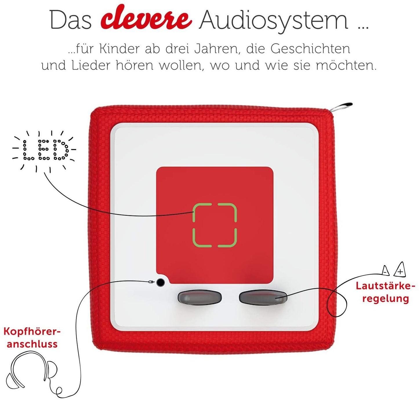 Tonies Toniebox Starterset Rot (Kreativ-Tonie)