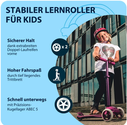 Hudora Kinder-Scooter FLITZKIDS 2.0 in blau