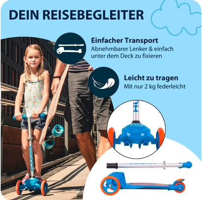 Hudora Kinder-Scooter FLITZKIDS 2.0 in blau