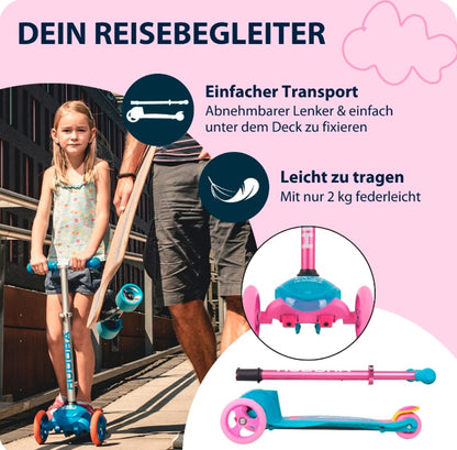 Scooter FLITZKIDS 2.0 SKATE WONDERS in rosa/hellblau