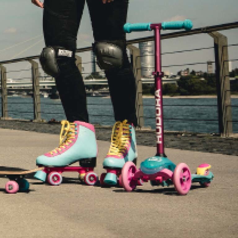 Scooter FLITZKIDS 2.0 SKATE WONDERS in rosa/hellblau