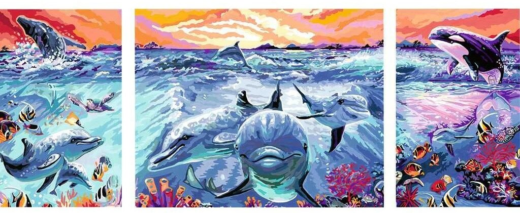 Ravensburger CreArt Dolphins at Sunset