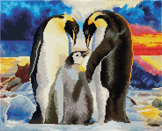 Diamond Dotz Diamond Painting Pinguin Familie