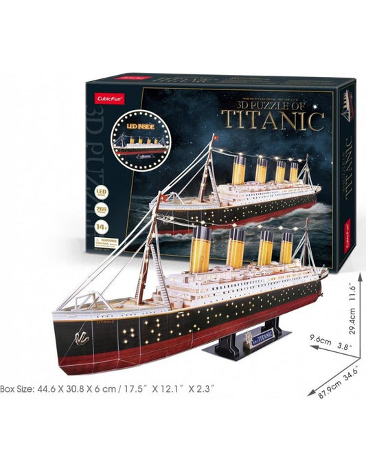 3D Puzzle Titanic mit LED Beleuchtung / 266 teilig