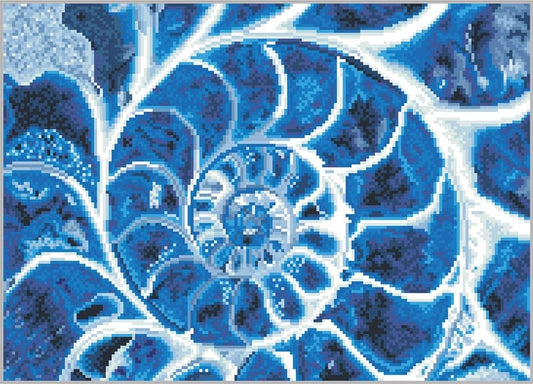 Magni Diamond Dotz DD9-057 Blue Nautilus, ca. 51,5 x 37 cm groß, Diamond Painting, Malen mit Diamanten, fu