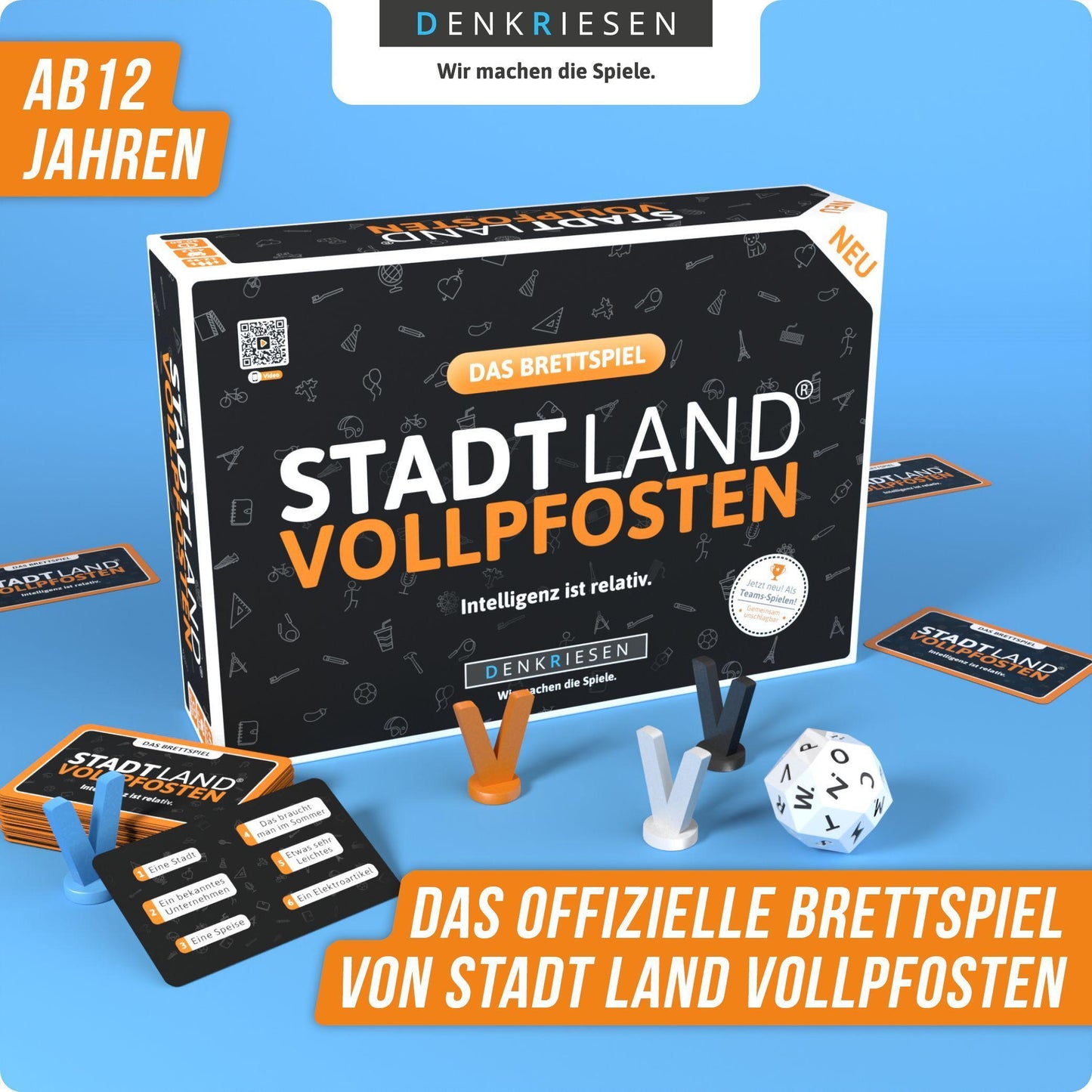 Denkriesen - STADT LAND VOLLPFOSTEN® - Brettspiel - Intelligenz ist relativ