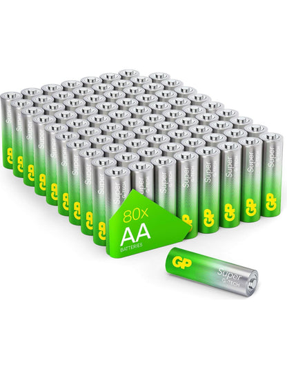 AA Batterie GP Alkaline Super, Mignon LR06,  1,5V, 80 Stück