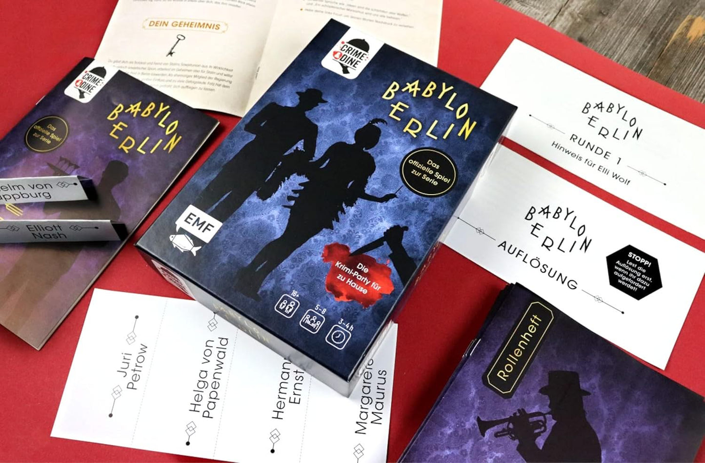 Edition Fischer Crime & Dine - Das Krimi-Dinner-Set: Babylon Berlin - Das offizielle Spiel zur Serie! (Deutsch, 2022, Business Elephant Paperdice Solutions GmbH)