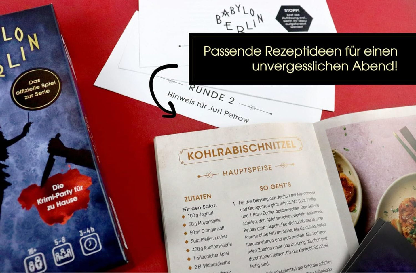 Edition Fischer Crime & Dine - Das Krimi-Dinner-Set: Babylon Berlin - Das offizielle Spiel zur Serie! (Deutsch, 2022, Business Elephant Paperdice Solutions GmbH)