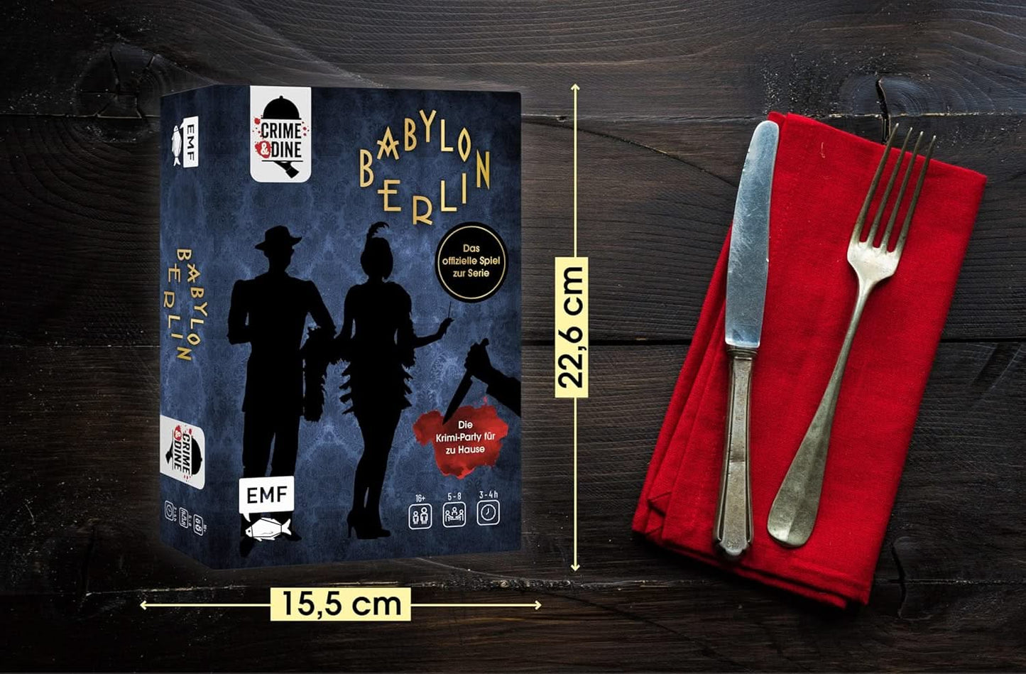 Edition Fischer Crime & Dine - Das Krimi-Dinner-Set: Babylon Berlin - Das offizielle Spiel zur Serie! (Deutsch, 2022, Business Elephant Paperdice Solutions GmbH)