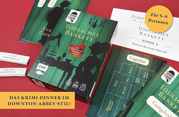 Edition Fischer Crime & Dine - Das Krimi-Dinner-Set: Tödliches Bankett (Deutsch, 2022, Business Elephant Paperdice Solutions GmbH)