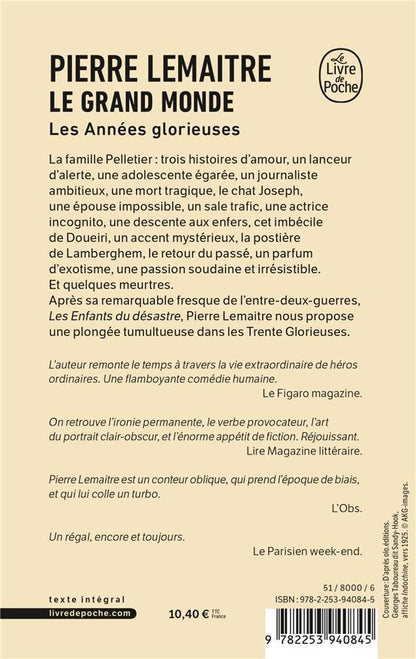 Le livre de poche Le grand monde : les années glorieuses (Französisch, 2023, Pierre Lemaitre)