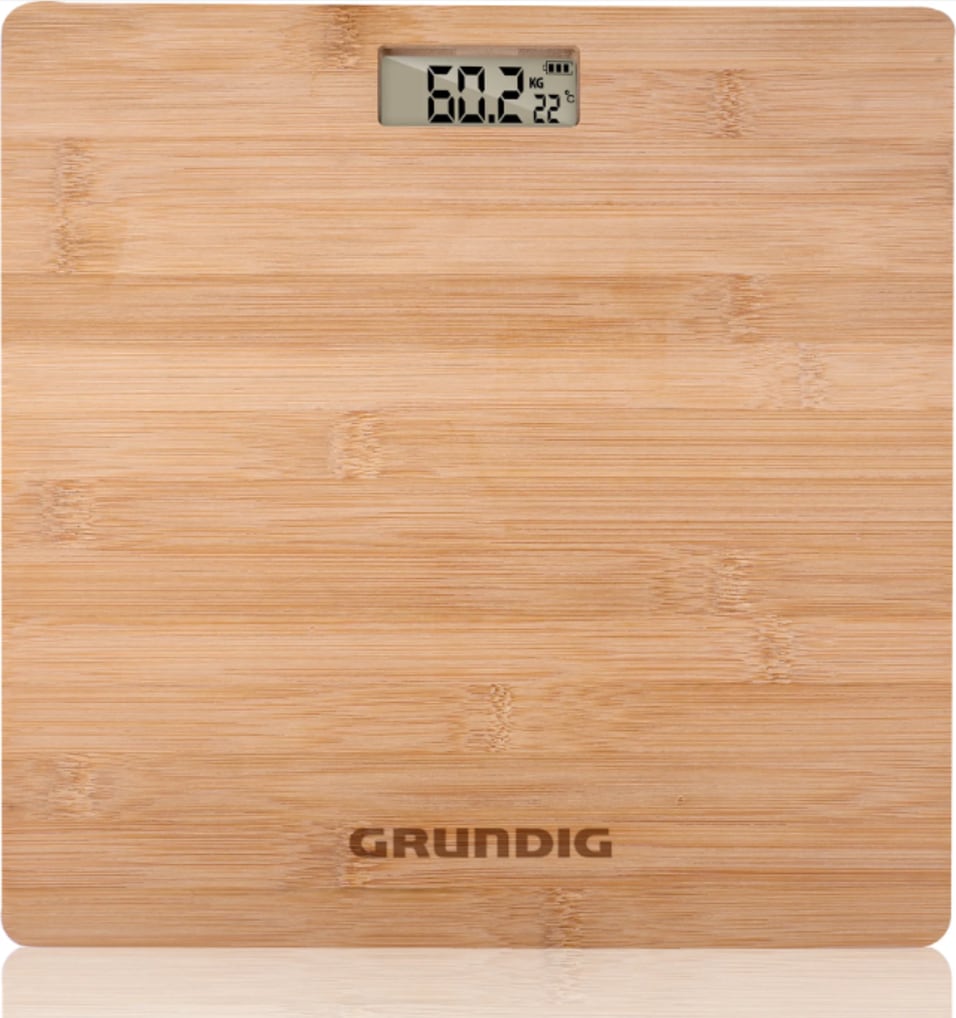 Grundig Personenwaage aus Bambus