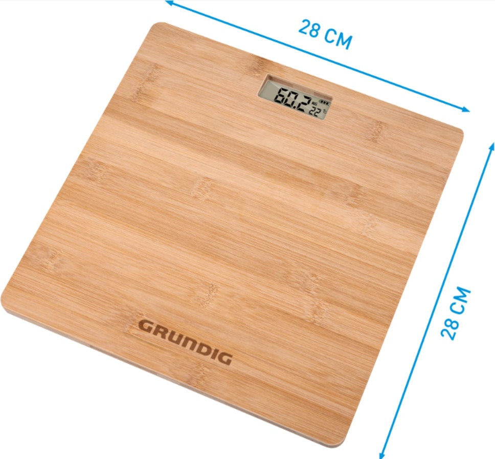 Grundig Personenwaage aus Bambus