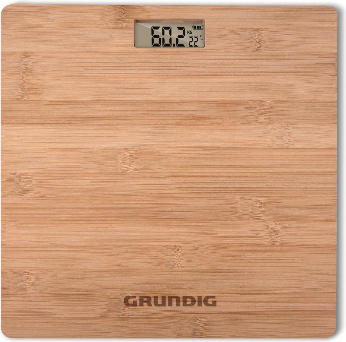 Grundig Personenwaage aus Bambus