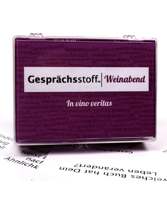 Kylskapspoesi Gesprächsstoff: Weinabend