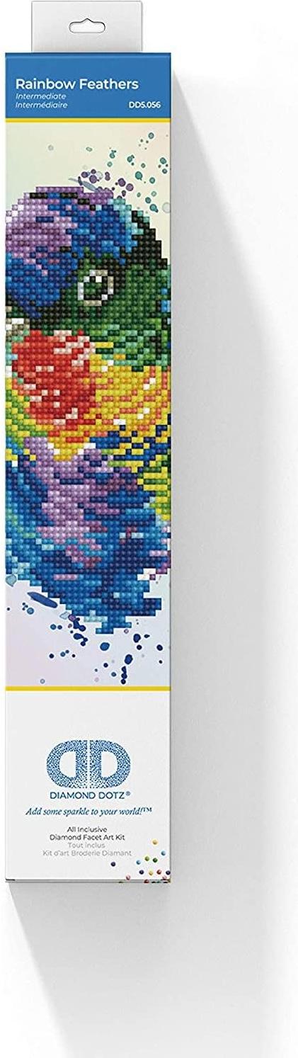 Diamond Dotz Bastelset Rainbow Feathers 22 x 27 cm