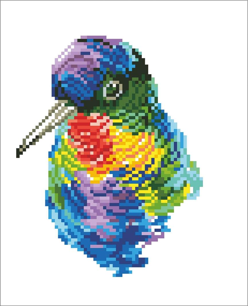 Diamond Dotz Bastelset Rainbow Feathers 22 x 27 cm