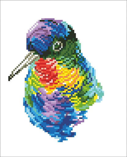 Diamond Dotz Bastelset Rainbow Feathers 22 x 27 cm