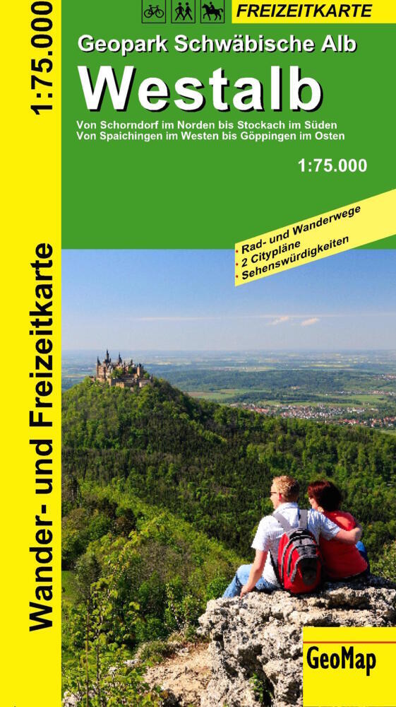 Westalb Geopark Schwäbische Alb Rad- und Freizeitkarte (Geomap)