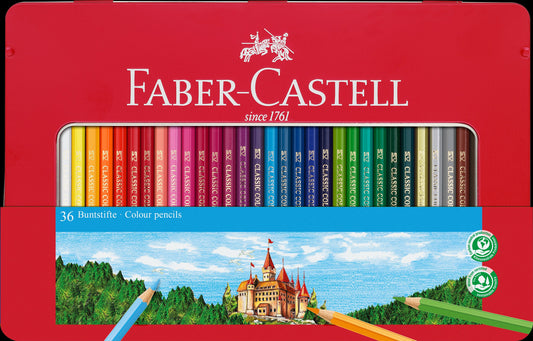 Faber-Castell Buntstift hexagonal 36er-Metalletui
