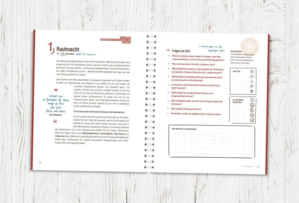 Nova MD Die Rauhnächte - Im Fluss der Zeiten: Ein Workbook für die 12 heiligen Nächte mit viel Raum für (Deutsch, 2019, Annett Hering)