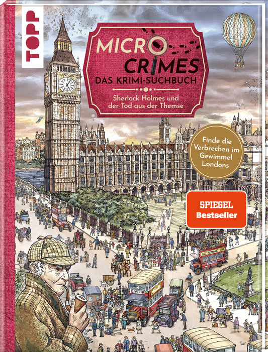 Frech Micro Crimes. Das Krimi-Suchbuch. Sherlock Holmes und der Tod aus der Themse (Deutsch, 2022, Gecko Keck)