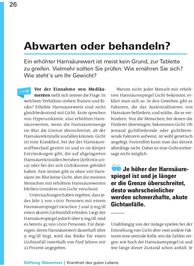 Stiftung Warentest Gut essen bei Gicht (Deutsch, 2021, Dagmar von Cramm)