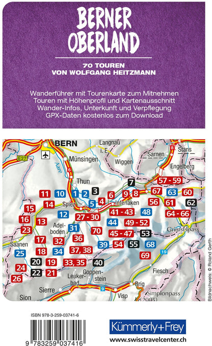 Hallwag Kümmerly+Frey Berner Oberland Wanderführer (Deutsch, 2023, Wolfgang Heitzmann)