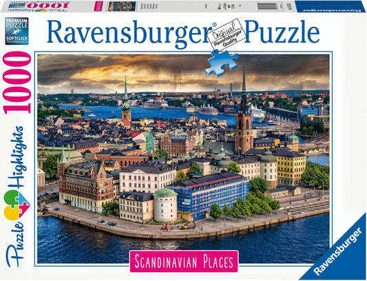 Ravensburger Puzzle Scandinavian Places 16742 - Stockholm, Schweden - 1000 Teile Puzzle für Erwachsene und Kinder ab 14 Jahren